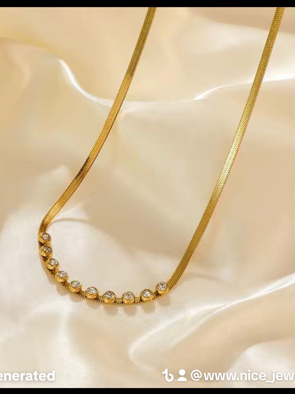 18k gold plated stainless steel necklace